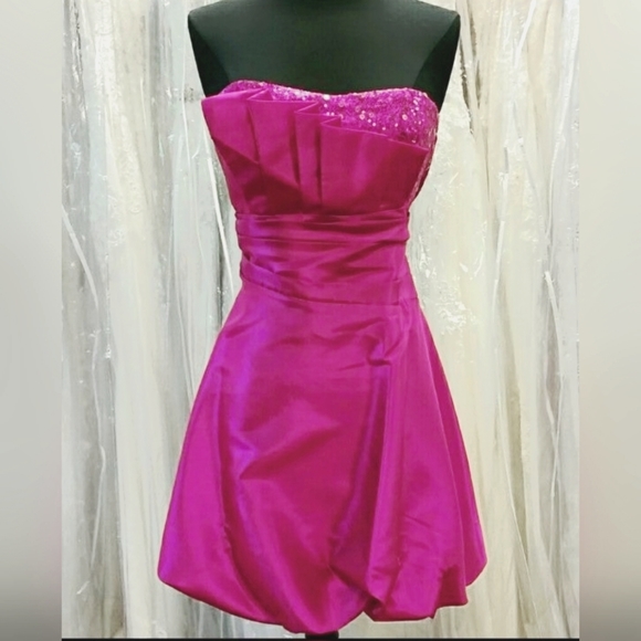 Strapless Fuchsia Dress Size Small - Picture 1 of 7